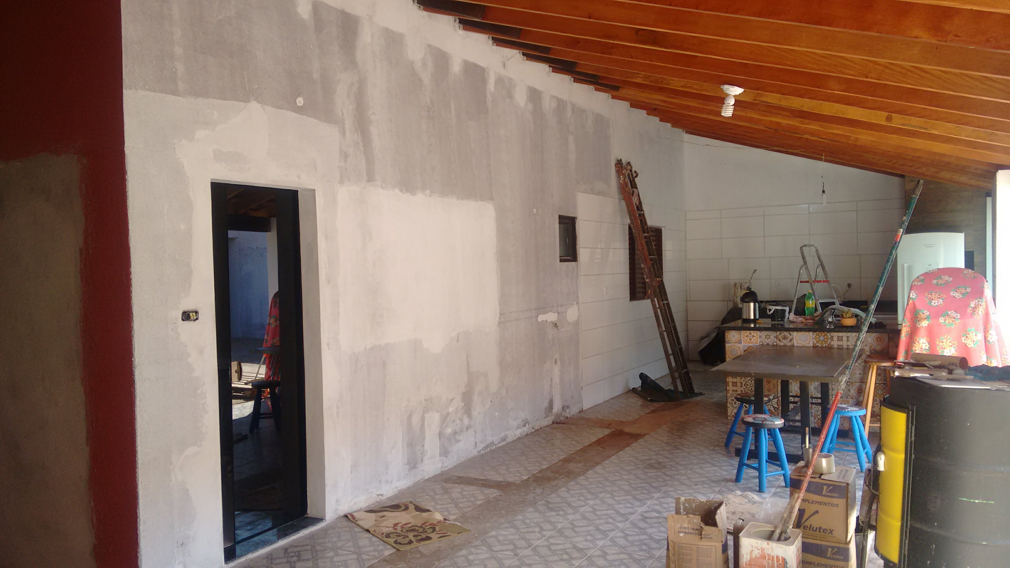 Parede antes da pintura